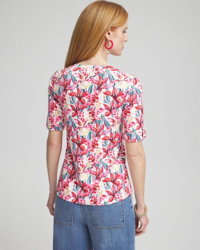 Floral Everyday V-neck Tee - image 3